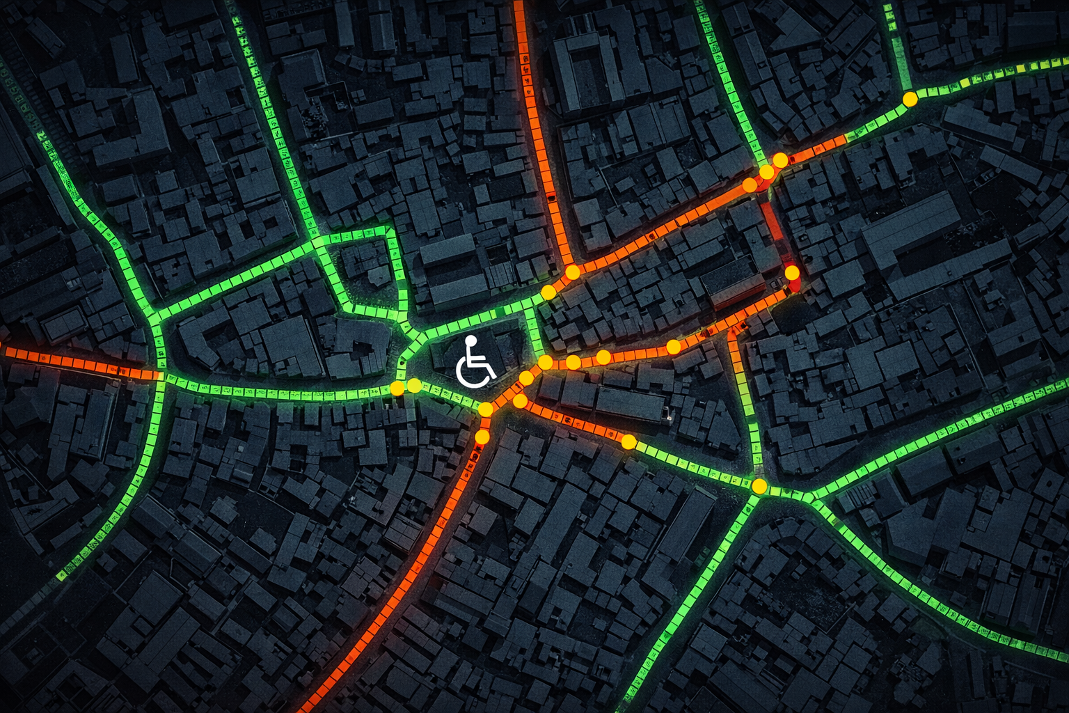 Relevé accessibilité cheminements piétons conforme standard CNIG