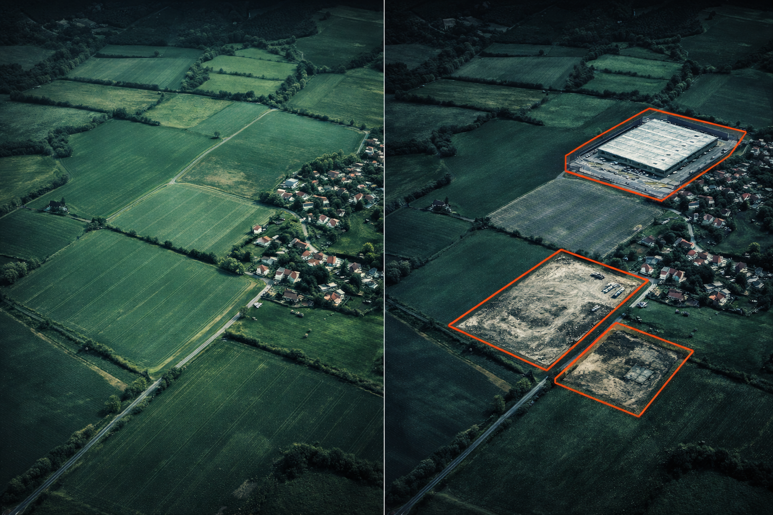 Détection automatisée de changements territoriaux par imagerie multi-canaux